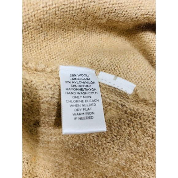 Ann Taylor Loft Wool Sweater Turtleneck Color Block Long Sleeves Size XSmall - Picture 5 of 7